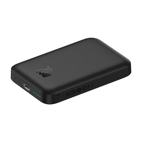Baterie externa Baseus Mini Air (P10059002113-00), Type-C, MagSafe Charging, 20W, 6000mAh, with Cable Type-C, 30cm, Negru