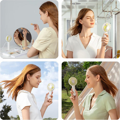 JisuLife Premium Handheld Fan Life1 Plus (FA21), Portable, Type-C, 3 Speeds, 2000mAh, Roz