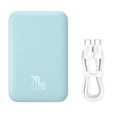 Baterie externa Baseus Mini Air (P10059002313-00), Type-C, MagSafe Charging, 20W, 6000mAh, with Cable Type-C, 30cm, Albastru