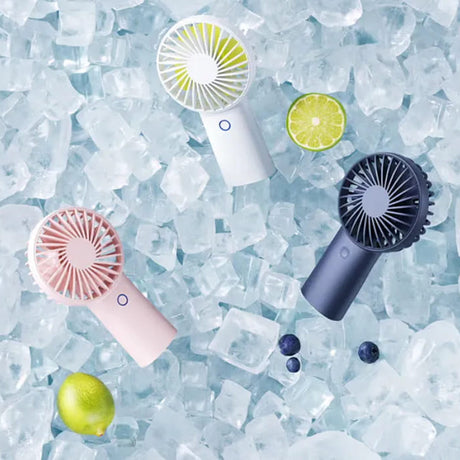 JisuLife Premium Mini Hand Fan Life3 (F2B), Portable, Ultra-Silent, Type-C, 3 Speeds, 4000mAh, Roz