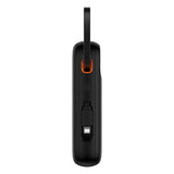 Baterie externa Baseus Qpow Pro+ (P10055003113-00), Lightning, 2x Type-C, USB, 22.5W, 10000mAh, Cable Type-C, 30cm, Negru