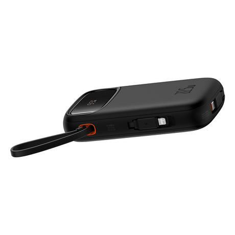 Baterie externa Baseus Qpow Pro+ (P10055003113-00), Lightning, 2x Type-C, USB, 22.5W, 10000mAh, Cable Type-C, 30cm, Negru