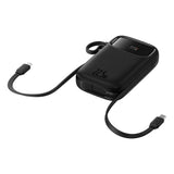 Baterie externa Baseus Qpow Pro+ (P10055003113-00), Lightning, 2x Type-C, USB, 22.5W, 10000mAh, Cable Type-C, 30cm, Negru