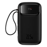 Baterie externa Baseus Qpow Pro+ (P10055002113-00), Lightning, 2x Type-C, USB, 22.5W, 20000mAh, Cable Type-C, 30cm, Negru