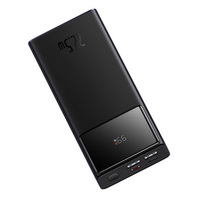 Baterie externa Baseus Star-Lord (PPXJ080001), 2x USB, Type-C, Micro-USB, 22.5W, 20000mAh, Cable Type-C, 3A, 30cm, Negru