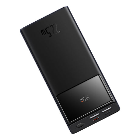 Baterie externa Baseus Star-Lord (PPXJ080001), 2x USB, Type-C, Micro-USB, 22.5W, 20000mAh, Cable Type-C, 3A, 30cm, Negru