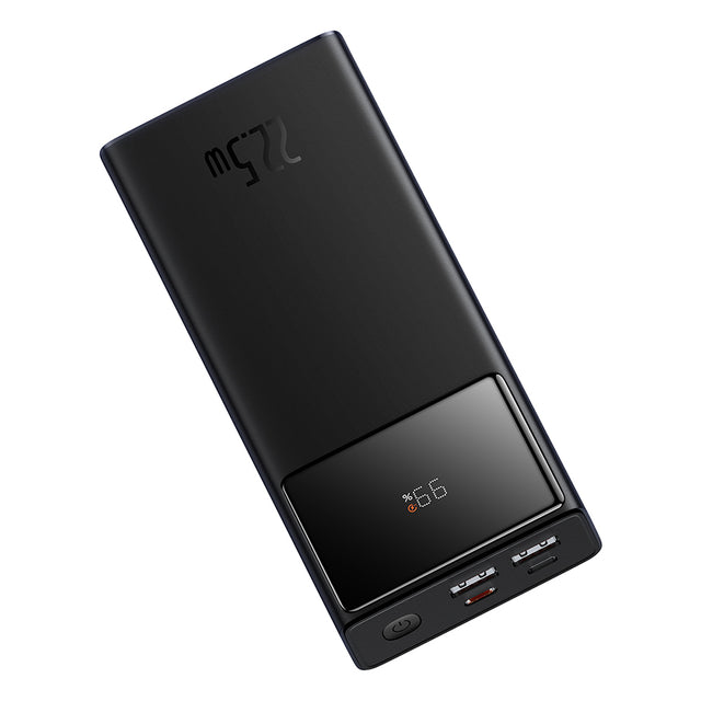 Baterie externa Baseus Star-Lord (PPXJ080001), 2x USB, Type-C, Micro-USB, 22.5W, 20000mAh, Cable Type-C, 3A, 30cm, Negru
