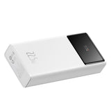 Baterie externa Baseus Star-Lord (PPXJ080002), 2x USB, Type-C, Micro-USB, 22.5W, 20000mAh, Cable Type-C, 3A, 30cm, Alb