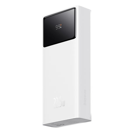 Baterie externa Baseus Star-Lord (PPXJ080002), 2x USB, Type-C, Micro-USB, 22.5W, 20000mAh, Cable Type-C, 3A, 30cm, Alb
