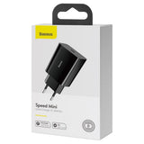 Incarcator Baseus Speed Mini (CCFS-SN01), Quick Charger, Type-C, 20W, Negru