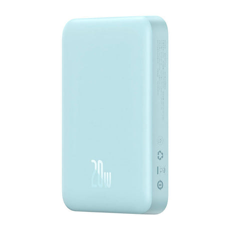 Baterie externa Baseus Magnetic Mini (PPCX110103), USB-C, MagSafe, 10000mAh, 20W, with Cable Type-C, 3A, 30cm, Bleu