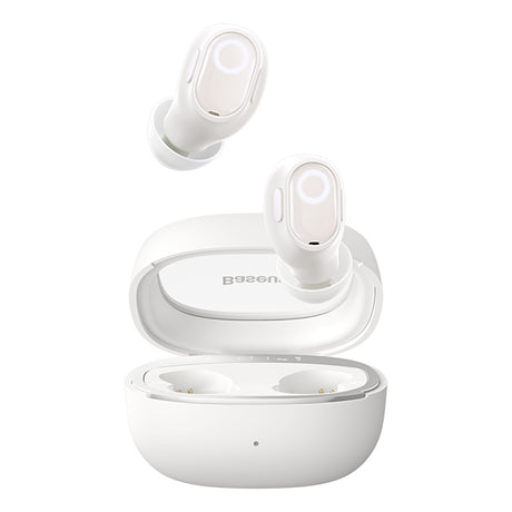 Casti Baseus WM02+ (NGTW370302), True Wireless Stereo, Bluetooth V5.3, Smart Display, Crem Y White
