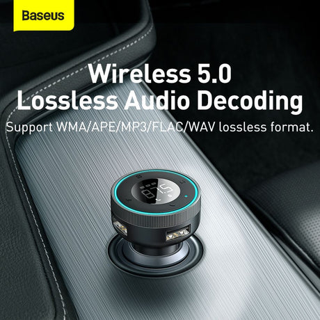 Gadget Baseus FM Modulator and Car Charger Enjoy (CCLH-01), USB-A, 3.4A with LED Display, Negru