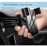 Suport Yesido (C87), Gravity Grip for Air Vent, Negru
