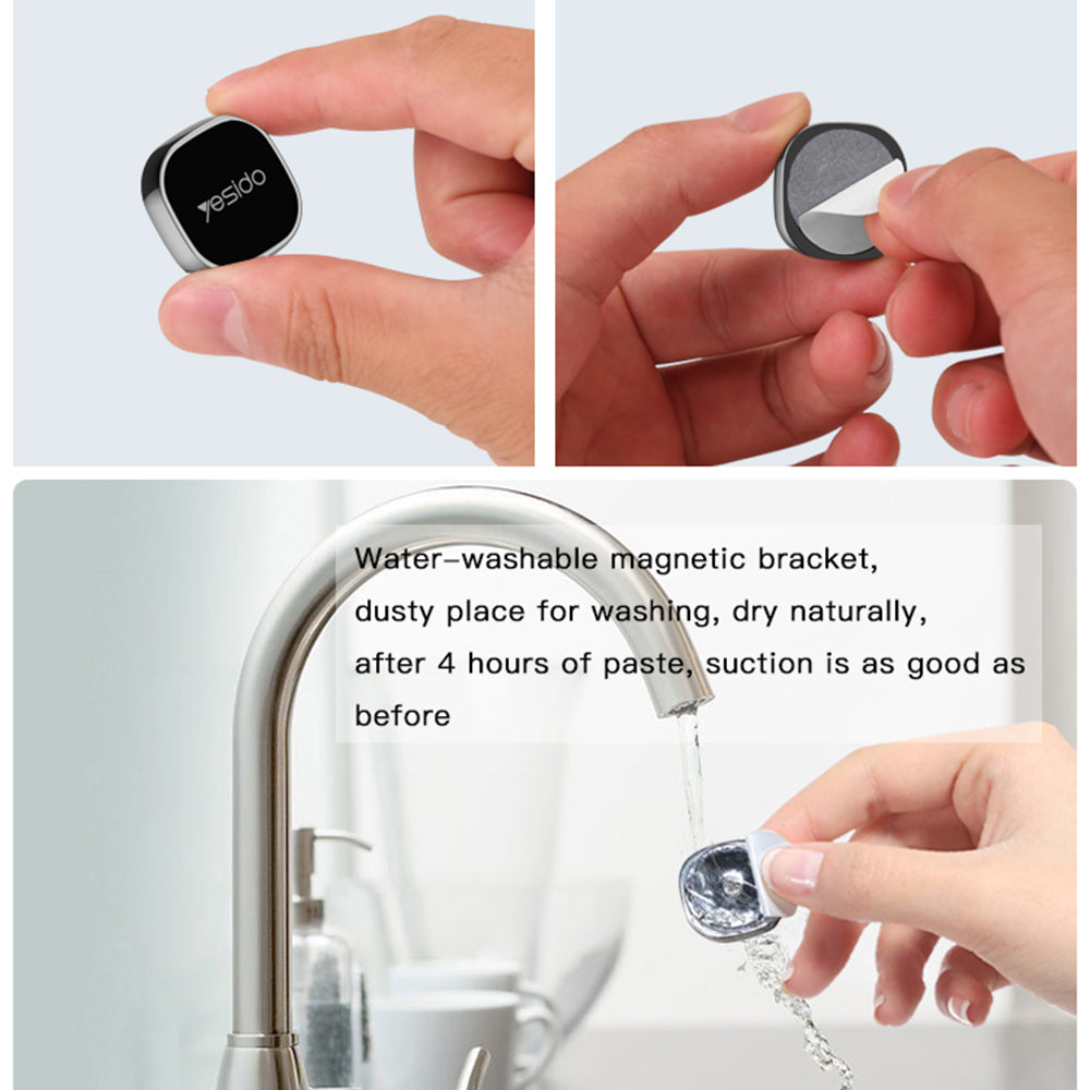 Suport Yesido (C81), Magnetic Grip, Multipurpose Features, for Dashboard, Gri Spatial