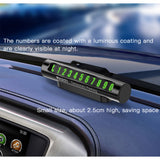 Gadget Yesido Parking Number (C68), for Dashboard, Fluorescent Digits, Number Hiding, Weather-Resistant, Aluminum Alloy, Negru