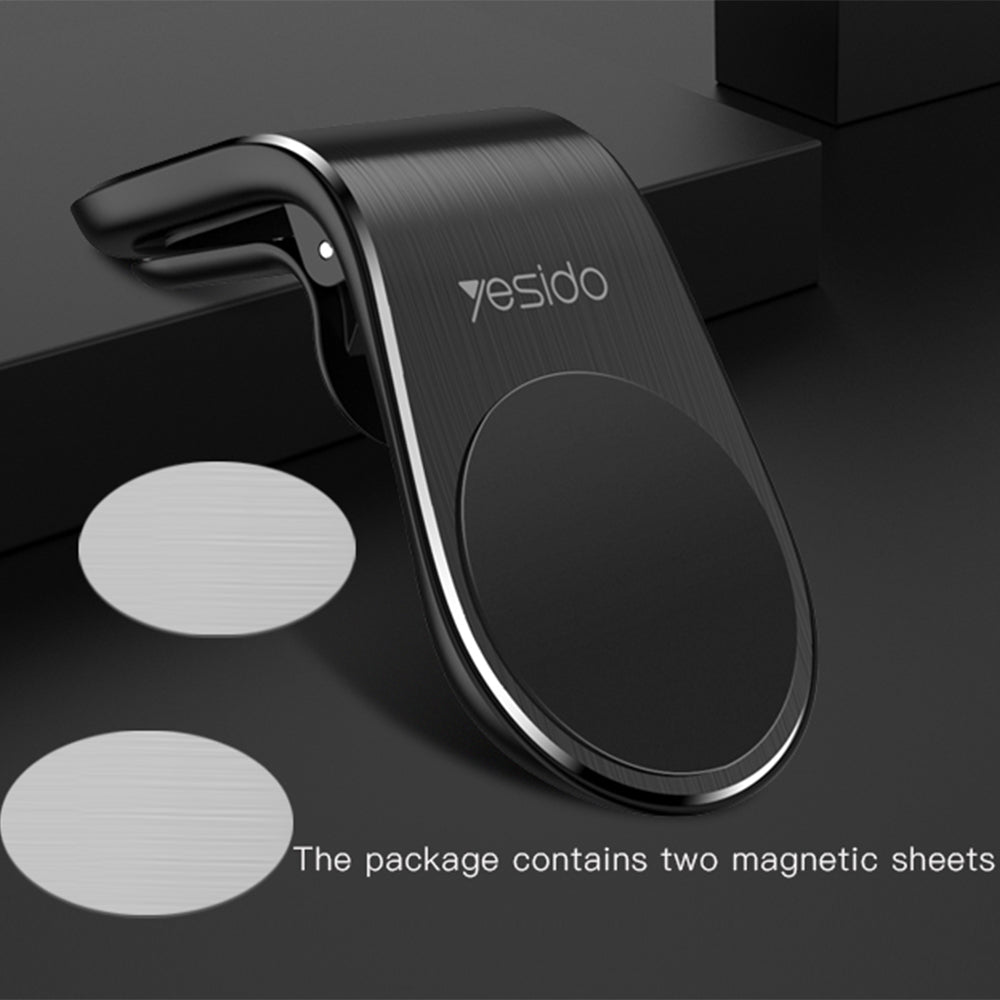 Suport Yesido (C64), Magnetic Grip for Air Vent, Negru