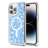 Husa de protectie Techsuit Sparkly Glitter MagSafe compatibil cu iPhone 14 Pro, Albastru