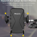 Suport Yesido (C40), Extendable Arm for Dashboard, Windshield, Negru