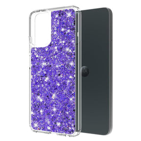 Husa de protectie Techsuit Sparkly Glitter compatibil cu Motorola Moto G14, Mov