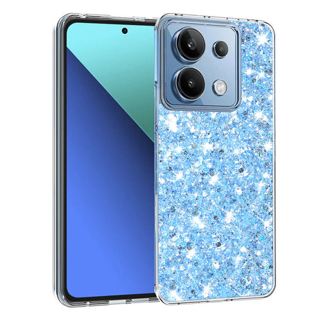 Husa de protectie Techsuit Sparkly Glitter compatibil cu Xiaomi Redmi Note 13 4G, Albastru