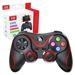 Accesoriu gaming Techsuit Wireless Controller (V8), Bluetooth V4.0, 2.4G, 400mAh, Rosu