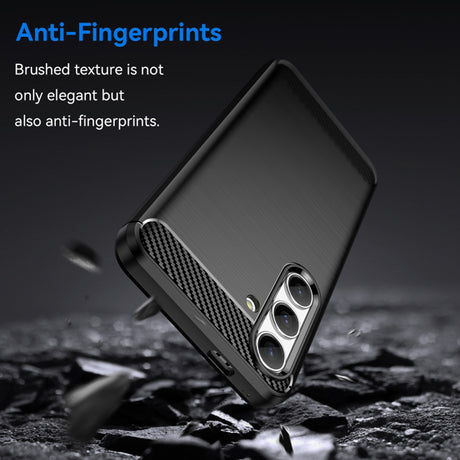 Husa de protectie Techsuit Carbon Silicone compatibil cu Samsung Galaxy S24 FE, Negru