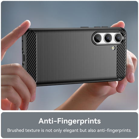 Husa de protectie Techsuit Carbon Silicone compatibil cu Samsung Galaxy S24 FE, Negru