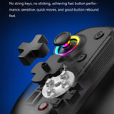 Accesoriu gaming Techsuit Wireless Controller (BSP-D8 Pro), for Phones, Tablets (Android, iOS, PS4), Bluetooth, RGB Lights, 400mAh, Negru