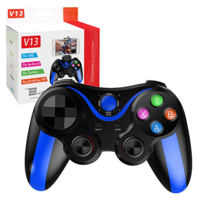 Accesoriu gaming Techsuit Wireless Controller (V13), Bluetooth V4.0, 2.4G, 400mAh, Universal, Albastru