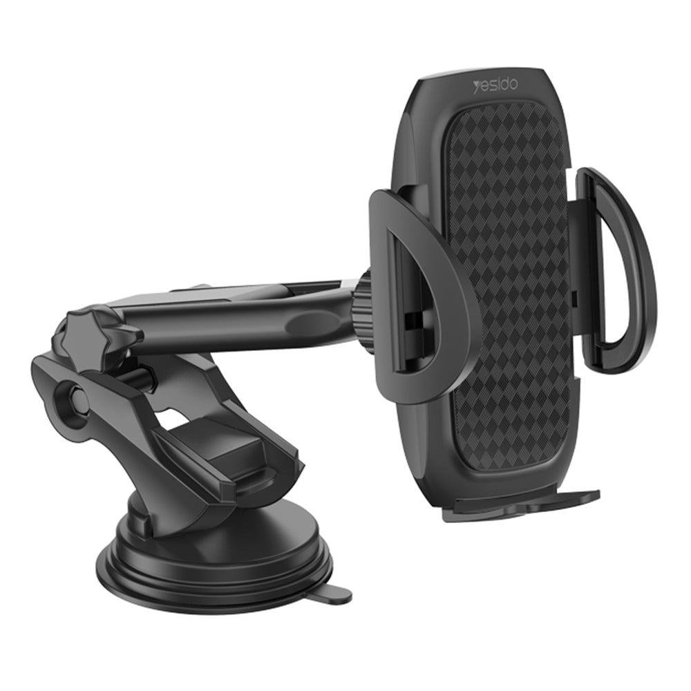 Suport Yesido (C111), Extendable Arm, 360° Rotation Angle, for Dashboard, Windshield, Negru