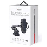 Suport Yesido (C111), Extendable Arm, 360° Rotation Angle, for Dashboard, Windshield, Negru