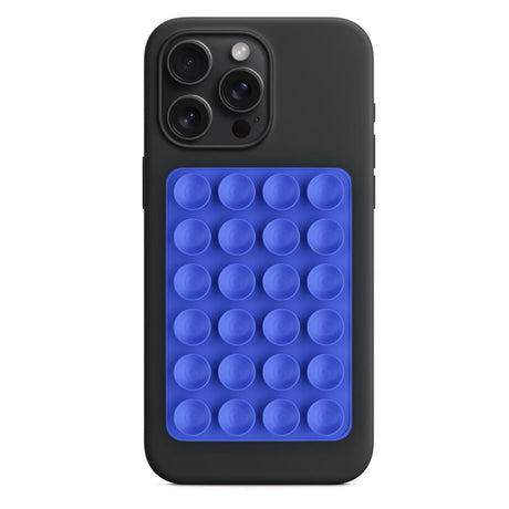 Suport Techsuit Phone (SD-PAD), Suction Pad for Selfies, Silicone, Adhesive Mount, Rectangular Shape, Albastru Inchis