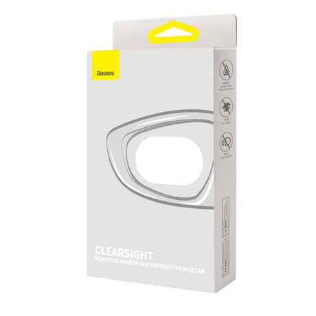 Gadget Baseus (set de 2) Rainproof Film ClearSight (C11853200201-00), for Car Rearview Mirror, Oval, Waterproof, 0.27mm, 96 x 136mm, Transparent