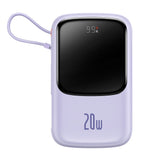 Baterie externa Baseus Qpow Pro (PPQD030005), Lightning, Type-C, USB, 20000mAh, 20W, with Cable USB-C, Lightning, 3A, Mov