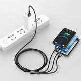 Cablu Baseus Tugsten Gold 3in1 (CAMLTWJ-01), USB to Type-C, Lightning, Micro-USB 3.5A, 1.5m, Negru