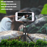 Suport Techsuit Selfie Stick (L01), Tripod Stable Mount with Extendable Arm, Bluetooth Remote Control, 70cm, Negru