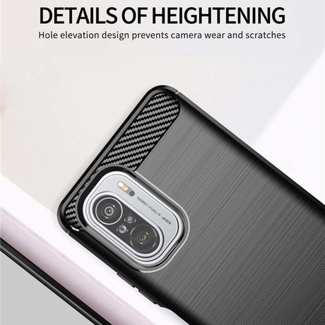 Husa de protectie Techsuit Carbon Silicone compatibil cu Xiaomi Mi 11i / Poco F3, Negru