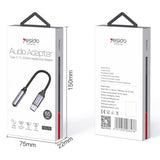 Adaptor Yesido Audio Cable Adapter (YAU19), Type-C to Jack 3.5mm, Negru