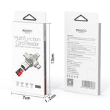 Adaptor Yesido Cititor Carduri (GS13), MicroSD USB / Type-C / Lightning / Micro-USB, Argintiu