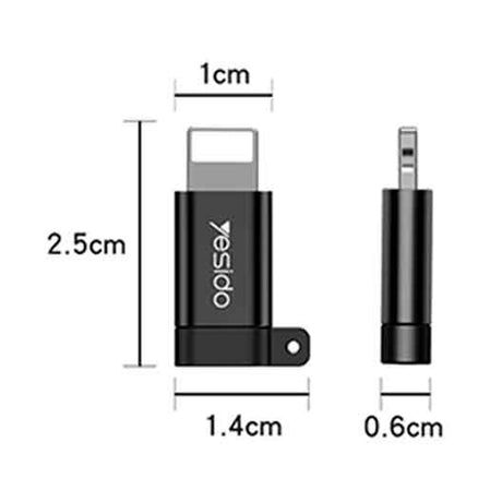 Adaptor Yesido OTG Adapter (GS05), Lightning to Micro USB, Plug & Play, 480Mbps, Negru