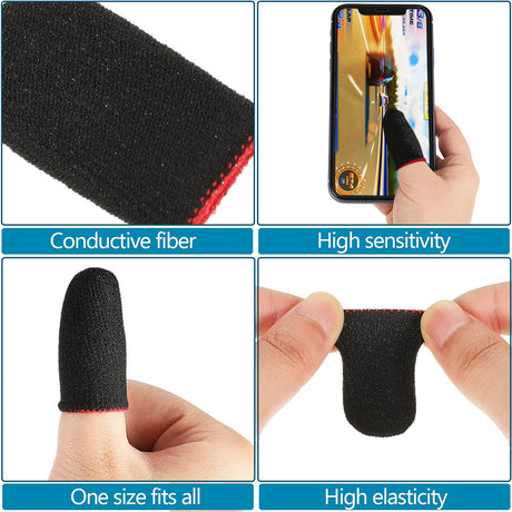 Accesoriu gaming Techsuit Mobile Gaming Finger Sleeve (FS1-04), for Peaceful Elite, King of Glory, Call of Duty, Galben