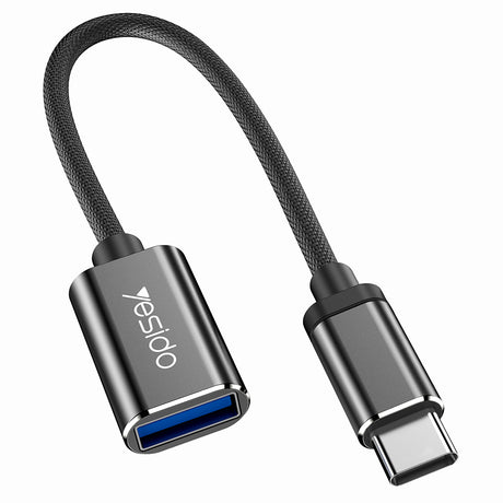 Adaptor Yesido OTG Cable Adapter (GS01), Type-C to USB 2.0, Plug & Play, Negru