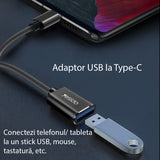 Adaptor Yesido OTG Cable Adapter (GS01), Type-C to USB 2.0, Plug & Play, Negru