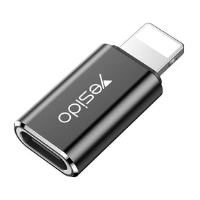 Adaptor Yesido OTG Adapter (GS03), Lightning to Type-C, Plug & Play, 480Mbps, Negru