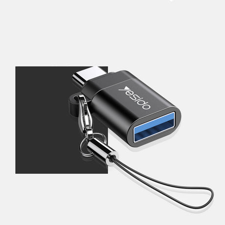 Adaptor Yesido OTG Adapter (GS06), Type-C to USB 3.0, Plug & Play, 5Gbps, Negru