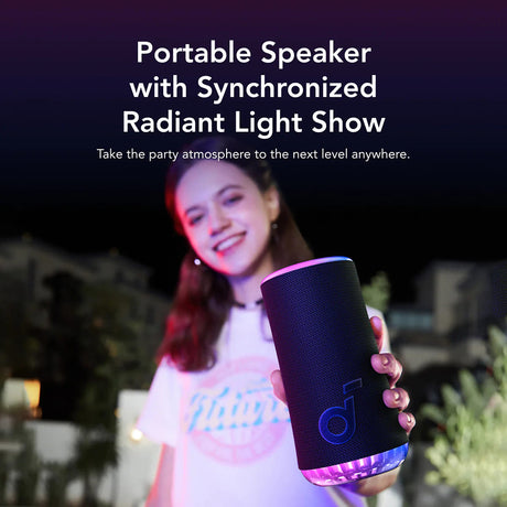 Casti Anker Wireless Speaker SoundCore Glow (A3166G31), 360° Sound, 30W, IP67, Albastru