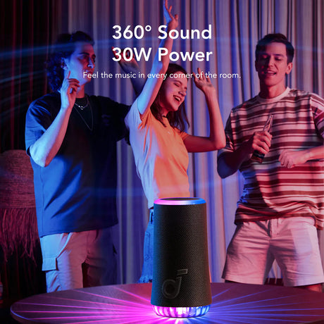 Casti Anker Wireless Speaker SoundCore Glow (A3166G31), 360° Sound, 30W, IP67, Albastru