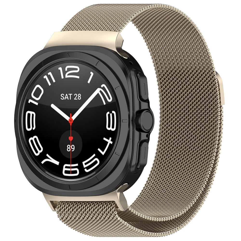 Curea smartwatch Techsuit Watchband (W009) compatibil cu Samsung Galaxy Watch Ultra 47mm / Watch Ultra 2, Titanium Natural