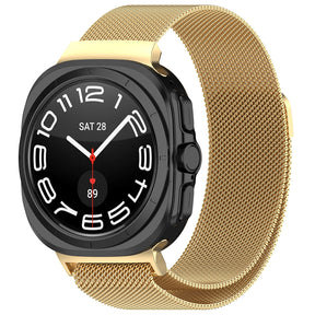 Curea smartwatch Techsuit Watchband (W009) compatibil cu Samsung Galaxy Watch Ultra 47mm / Watch Ultra 2, Auriu